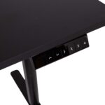 Rašomasis stalas ERGO LIGHT su 1 varikliu 120x60xH72,5-117,5cm, juodas - Image 4