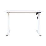 Rašomasis stalas ERGO LIGHT su 1 varikliu 120x60xH72,5-117,5cm, baltas - Image 2