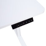 Rašomasis stalas ERGO LIGHT su 1 varikliu 120x60xH72,5-117,5cm, baltas - Image 3