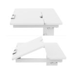 Vaikiškas rašomasis stalas ERGO KID su 1 varikliu 112x60xH56-80cm, baltas - Image 2