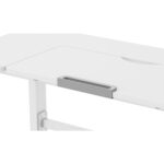 Vaikiškas rašomasis stalas ERGO KID su 1 varikliu 112x60xH56-80cm, baltas - Image 5