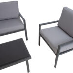 Sodo baldų komplektas TIFTON stalas, sofa, 2 kėdės - Image 3