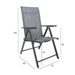Kėdė DUBLIN sulankstoma, pilka - Image 12