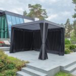 Poliesterio užuolaidos pavėsinei MIRADOR-111 3x3 m, juodos spalvos - Image 4