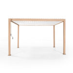 Pavėsinė MIRADOR-111 3x4 m, šviesaus medžio išvaizdos - Image 4