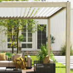 Pavėsinė MIRADOR-111 3x4 m, šviesaus medžio išvaizdos - Image 9