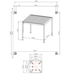 Pavėsinė MIRADOR-88 3x3 m, tamsiai pilka - Image 7