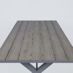 Stalas CORINNA 180x100x74cm, šviesiai pilkas - Image 5