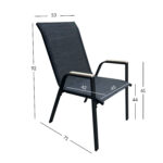 Kėdė GALWAY juoda - Image 2