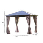 Pavėsinė SUNSET 3x3xH2,67 m, ruda/taupe - Image 4