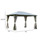 Pavėsinė SUNSET 3x4xH2/2,7 m, taupe/rudos spalvos - Image 2