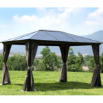 Pavėsinė SUNSET 3x4xH2/2,7 m, taupe/rudos spalvos - Image 3