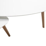 Kavos staliukai HELENA 2 vnt. 70x35xH35cm, 100x50xH40cm, balti - Image 3