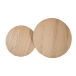 Šoniniai staliukai HELENA 2 vnt. rinkinys D40xH40cm, D50xH45cm, ąžuolas - Image 3