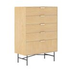 Spintelė BASSEL 80x40xH114cm, 3D melaminas