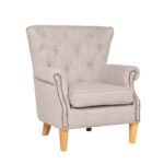 Fotelis HOLMES 78x80xH86cm, smėlio spalvos