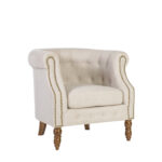 Fotelis HOLMES 83x75xH78cm, smėlio spalvos