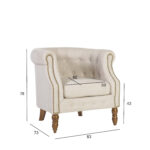 Fotelis HOLMES 83x75xH78cm, smėlio spalvos - Image 2