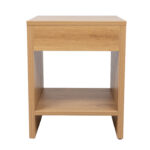 Naktinis staliukas SUNNY su stalčiumi 40x40xH50cm, melamino ąžuolas - Image 4