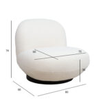Laisvalaikio kėdė PAMELA balta