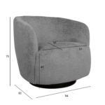 Fotelis MANUELA tamsiai pilkas - Image 6