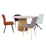 Valgomojo stalas MILANI D120xH75cm, ąžuolas - Image 3