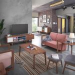 Kavos staliukas HAYDIE 120x60xH45cm, graikinis riešutas - Image 2