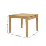 Valgomojo stalas BOWEN 90+90x90xH76cm, ąžuolas - Image 11