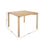 Valgomojo stalas GARDENIA 90x90xH75cm, ąžuolas - Image 5