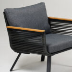 Sodo baldų komplektas MALAGA stalas, sofa ir 2 kėdės - Image 7