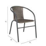 Kėdė BISTRO pilka - Image 2