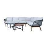 Sodo baldų komplektas TUXEDO kampinė sofa ir 2 stalai - Image 3