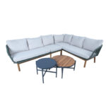 Sodo baldų komplektas TUXEDO kampinė sofa ir 2 stalai - Image 8