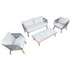 Sodo baldų komplektas TUXEDO stalas, sofa ir 2 kėdės - Image 3