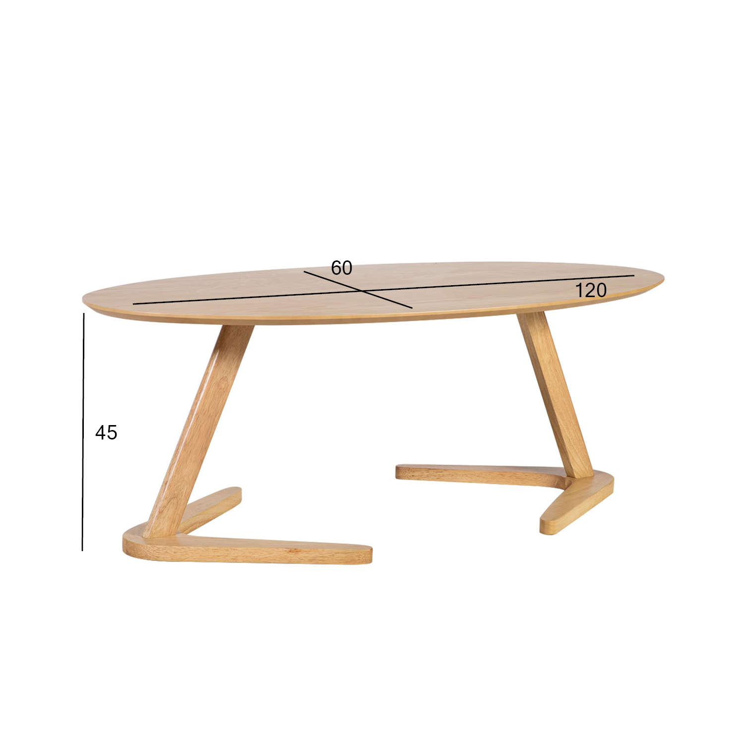 20874_01 Kavos staliukas LANA 120x60xH45cm, ąžuolas - Image 1