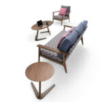 Šoninis staliukas LANA D50xH50cm, graikinis riešutas