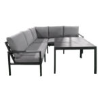 Sodo baldų komplektas ADRIAN stalas, kampinė sofa - Image 6