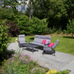 Sodo baldų komplektas CASPER stalas, sofa, 2 kėdės - Image 11