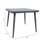 Stalas ANDROS 90x90xH75cm, pilkos spalvos - Image 5