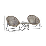 Sodo baldų komplektas TURKU 2 kėdės ir staliukas - Image 2