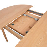 Valgomojo stalas TROYES D120+40xH75cm, ąžuolas - Image 4
