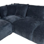 Kampinė sofa ir pufas DIVI tamsiai mėlyna - Image 3