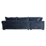 Kampinė sofa ir pufas DIVI tamsiai mėlyna - Image 6