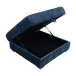 Kampinė sofa ir pufas DIVI tamsiai mėlyna - Image 9