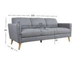 Sofa KAILI 3 vietų, pilka - Image 7