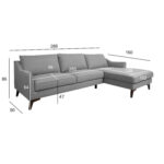 Kampinė sofa BIRGIT RC, pilka - Image 7