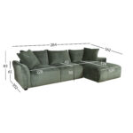 Kampinė sofa DIVI RC, mėtinė žalia - Image 7