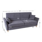 Sofa-lova ROSANNA pilka - Image 6