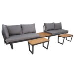 Sodo baldų komplektas MALTA modulinė sofa, 2 stalai - Image 9