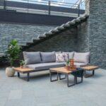 Sodo baldų komplektas MALTA modulinė sofa, 2 stalai - Image 11